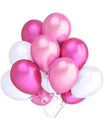 balony-zestaw-j-rozowe-fuksja-biale-roczek-12szt