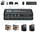 konsola-kvm-hdmi-2-0-przelacznik-switch-2-monitory-stan-opakowania-oryginalne