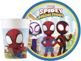 zestaw-kubki-talerzyki-spidey-i-kumple-spiderman-urodziny-16szt