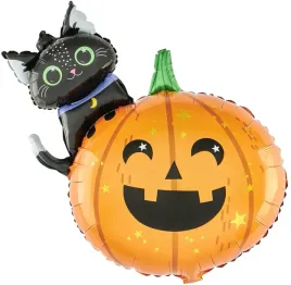 balon-foliowy-impreza-halloween-czarny-kot-z-dynia-duzy-83cm