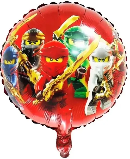 BALON FOLIOWY NINJAGO NINJA GO URODZINY 45cm N1