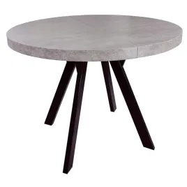 stol-okragly-rozkladany-metal-czarny-beton-100-200