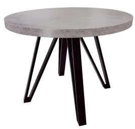 stol-okragly-rozkladany-metal-beton-jasny-o100-200