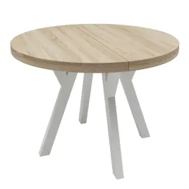 stol-okragly-bialy-dab-sonoma-nierozkladany-o100