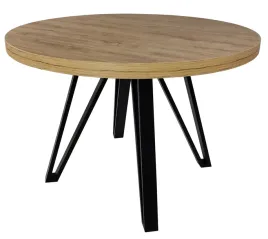 stol-okragly-rozsuwany-metal-dab-odwieczny-o90-190