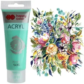 farba-akrylowa-happy-color-tubka-75-ml-zielony-pastelowy-turkusowy-nr-505