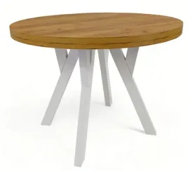 stol-okragly-solidny-o100-rozkladany-do-200-cm-bialy-dab-craft-zloty