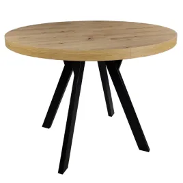 stol-okragly-rozkladany-metal-dab-artisan-o100-200