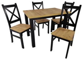 stol-maly-70x100-dab-craft-4-krzesla-krzyz-czarne