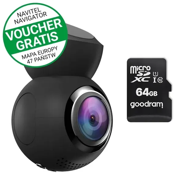 Wideorejestrator NAVITEL R10 + Karta 64 GB