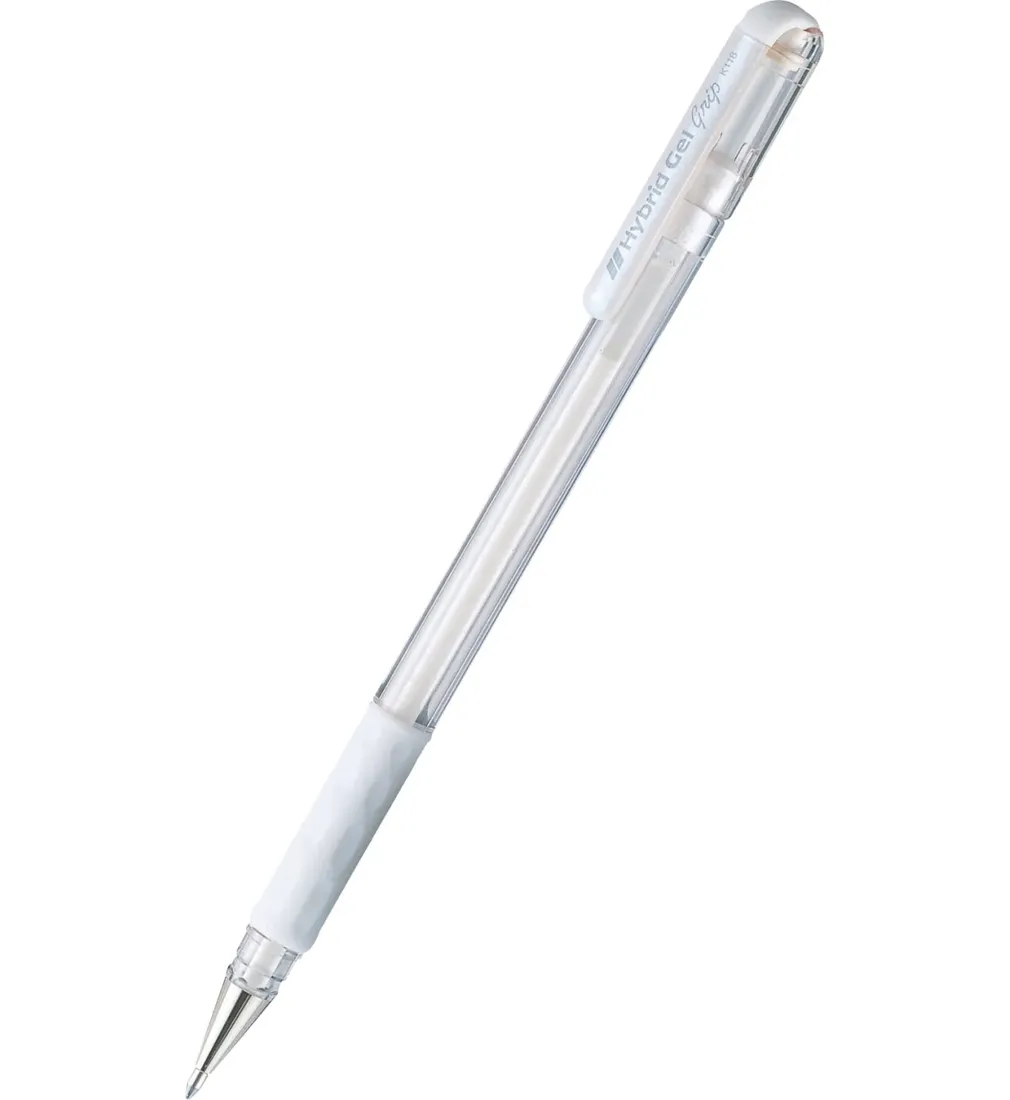 dlugopis-zelowy-pentel-k118-bialy-stan-nowy