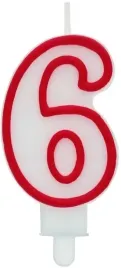 swieczka-urodzinowa-cyfra-6-szostka-czerwona-z-obwodka-na-tort