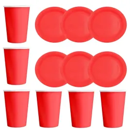 zestaw-kubki-talerzyki-jednorazowe-czerwone-12szt