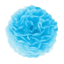 pompon-dekoracyjny-kwiat-bibulowy-niebieski-25cm