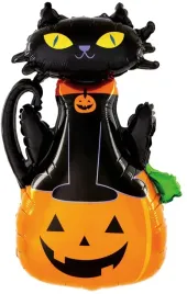 balon-foliowy-impreza-halloween-czarny-kot-z-dynia-duzy-97cm