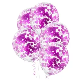 balony-z-konfetti-fuksja-zestaw-urodziny-10-szt