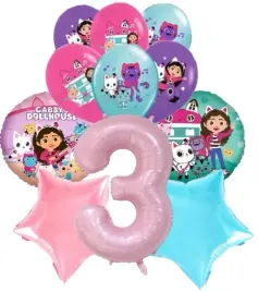 balony-zestaw-foliowy-koci-domek-gabi-17szt