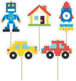 toppery-pikery-klocki-auta-rakieta-robot-5szt