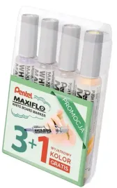 pentel-marker-suchoscieralny-zestaw-4-sztuk-do-tablic-szkolnych