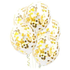 balony-konfetti-zlote-zestaw-10-szt