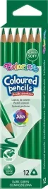 colorino-kredki-olowkowe-trojkatne-12szt-c-zielone