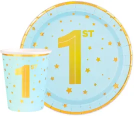 zestaw-kubki-talerzyki-niebieskie-w-zlote-gwiazdki-1-urodziny-12szt
