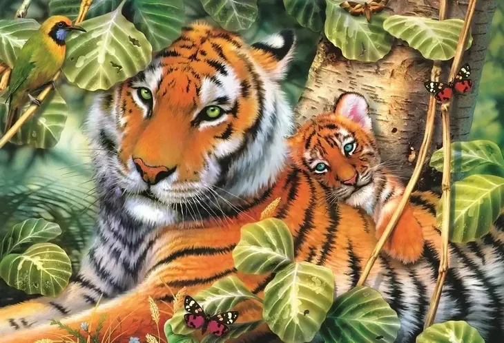 puzzle-1500-dwa-tygrysy-stan-nowy