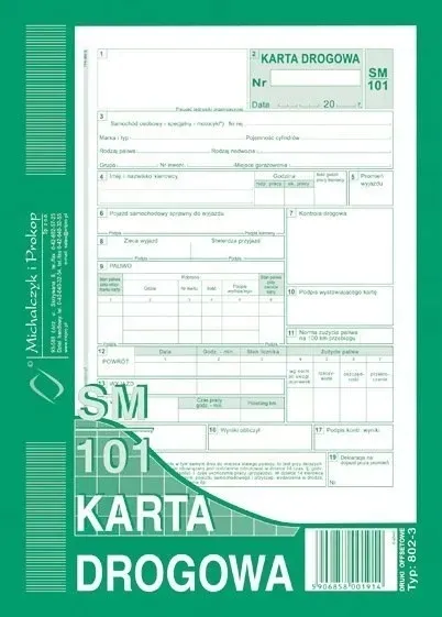 druk-karta-drogowa-a5-sam-osobowy-waga-z-opakowaniem-0-1-kg