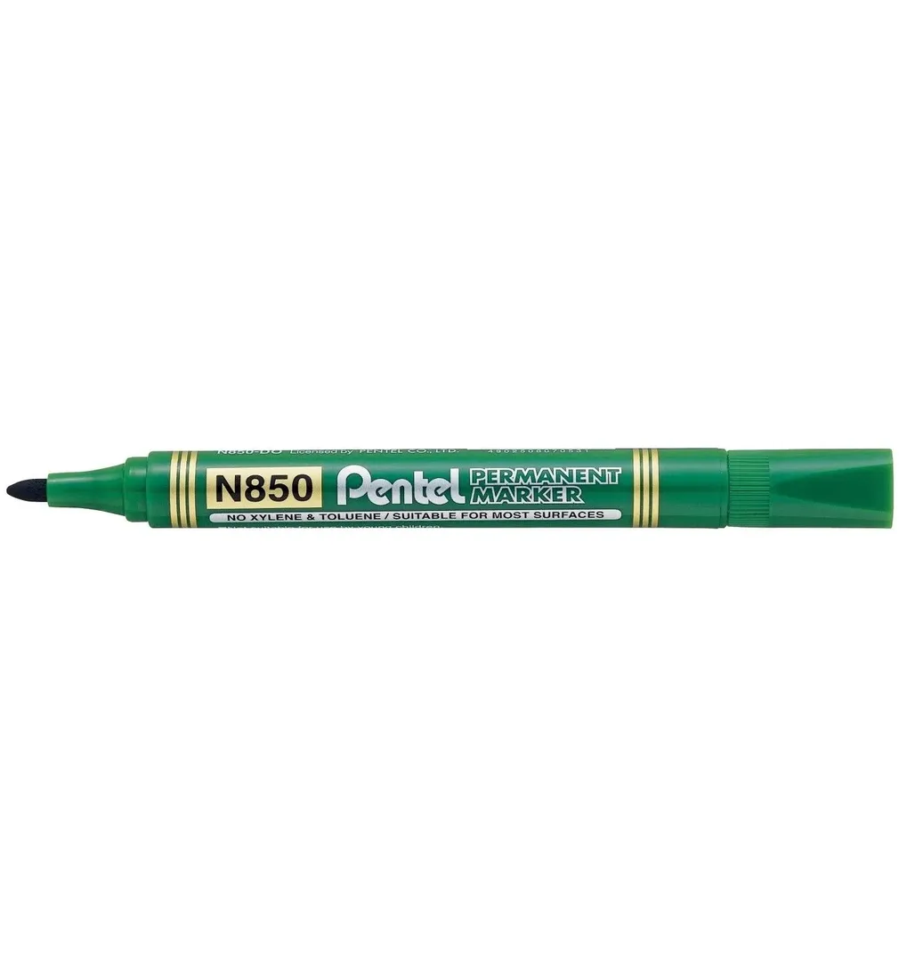 pentel-marker-n850-okragly-zielony