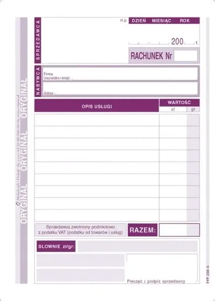 druk-rachunek-a6-usluga-kod-producenta-233-5
