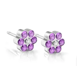 blomdahl-kolczyki-kwiatuszki-daisy-violet-crystal