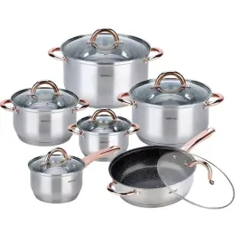 garnki-stalowe-12-ele-kinghoff-rosegold-kh-1766
