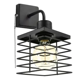 czarny-druciany-kinkiet-scienny-led-z-wlacznikiem-w-estetyce-loft-edison