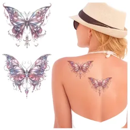 tatuaz-dla-kobiety-2x-motyl-butterfly-kolorowy-zmywalny-tymczasowy-wodny