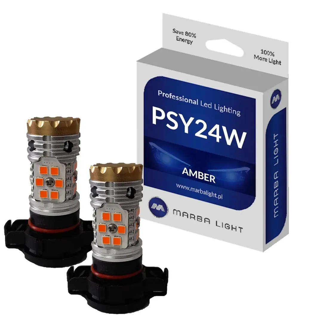 zarowki-psy24w-pomarancz-led-range-rover-evoque-stan-nowy