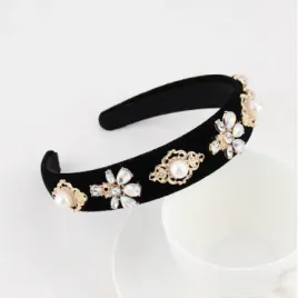 opaska-turban-z-materialu-zdobiona-welurowa-czarna-zlote-krysztaly-o353