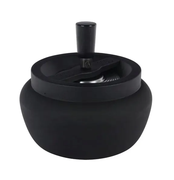 Popielniczka obrotowa DUŻA 11cm czarny mat
