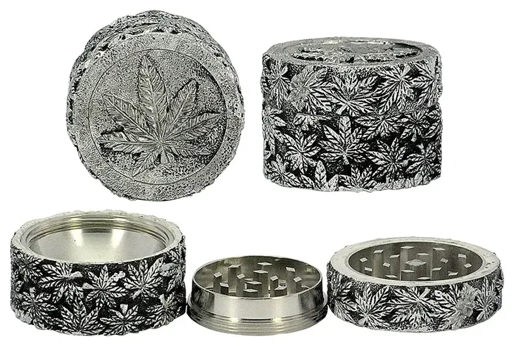 Młynek Grinder Crusher metalowy 3 cz Kamień