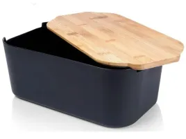 czarny-chlebak-pojemnik-pieczywo-deska-bambusowa-krojenia-zamykany