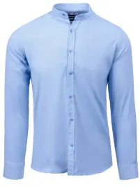 koszula-meska-slim-fit-ze-stojka-niebieska-l