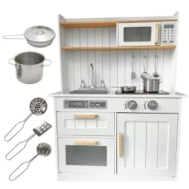 klasyczna-drewniana-kuchnia-dla-dzieci-kiddiecookery-biala-akcesoria
