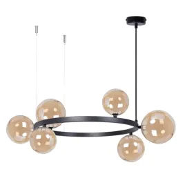 lampa-wiszaca-bolero-6-klosz-bursztyn-na-kole-czarna-rama-sigma