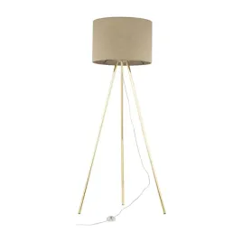zlota-lampa-podlogowa-tk-lighting-umberto-len-lniany-abazur-trojnog
