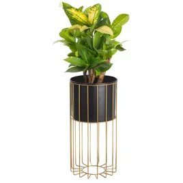 kwietnik-stojacy-metal-czarno-zloty-stojak-loft-druciany-42cm