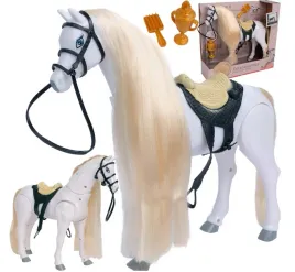 kon-konik-duzy-bialy-chodzacy-odglosy-konia-akcesoria