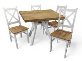 stol-4-krzesla-bialy-dab-craft-kwadrat-100x100-rozsuwany-do-200-cm