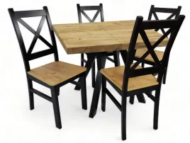 stol-4-krzesla-czarny-dab-craft-kwadrat-100x100-rozsuwany-do-200-cm