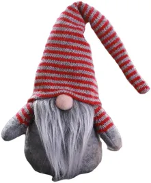 skrzat-swiateczny-materialowy-szaro-czerwony-30-cm-krasnal-z-broda-czapka