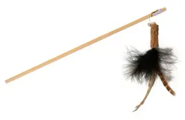 bubu-pets-drewniana-wedka-z-kloda-i-piorkiem-40-104cm