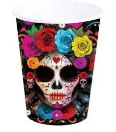 kubeczki-papierowe-na-halloween-catrina-los-muertos-czaszka-240-ml-6-szt